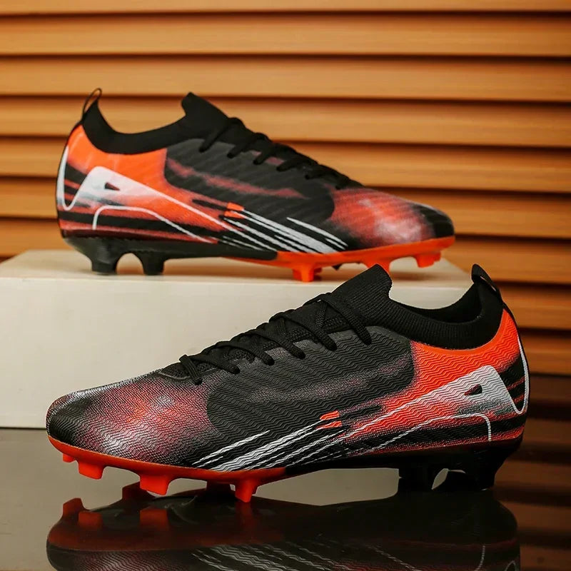 New Men Soccer Cleats Football Boots Soccer Shoes Outdoor Training Shoes FG Ultralight Drop Shipping Non-Slip Long Spikes