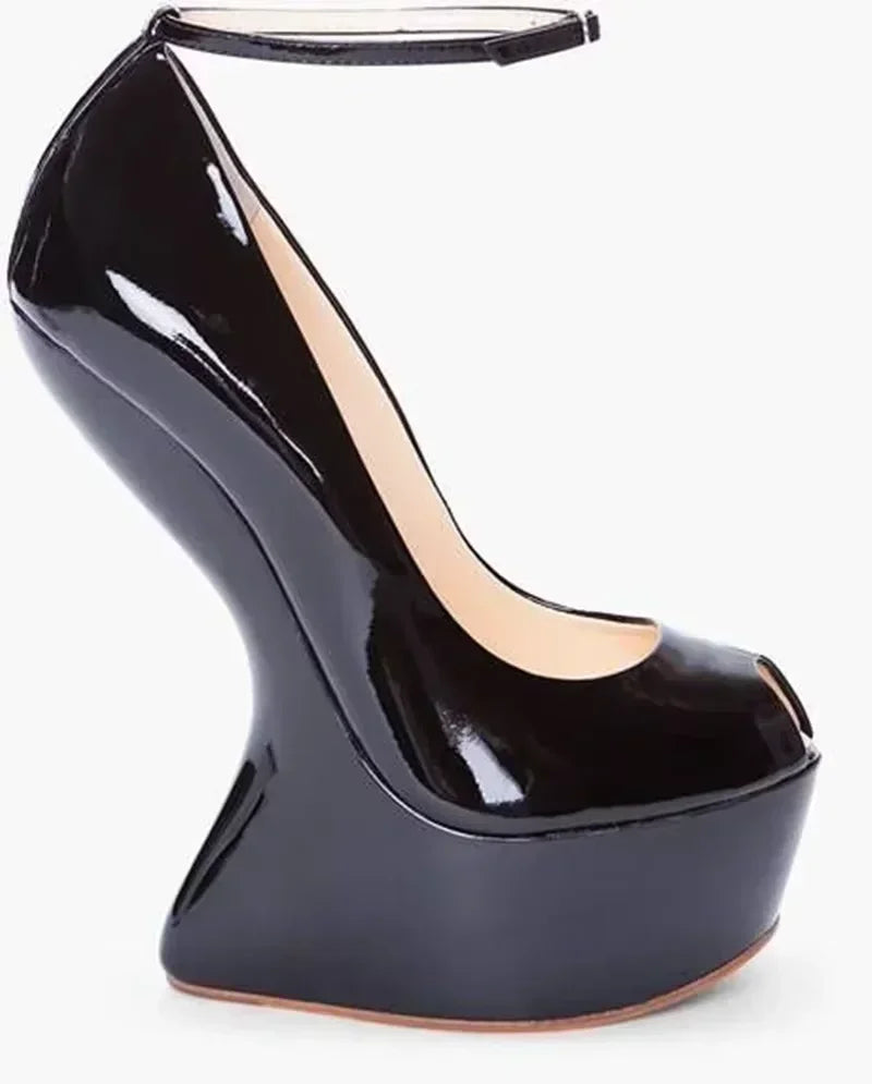 Strange Style Cross Tied Sandals Sexy Peep Toe Solid Accept Customized New Arrivals Fashion Women Runway Shoes