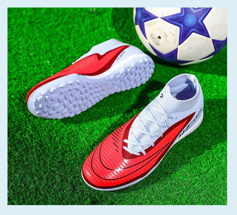 New Men Football Boots Training Breathable Cleats Adult Outdoor Non Slip Match Long Spikes Soccer Shoes Sport Boys Comfortable