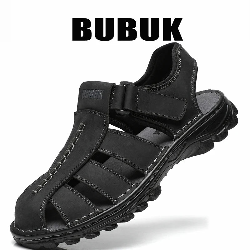 Bubuk Men's New Fashionable Closed-Toe Street Style Sandals, Comfortable Non-Slip Casual Durable Sole Walking Shoes, Men's Summer Footwear, Men's Water Shoes, Wading Shoes