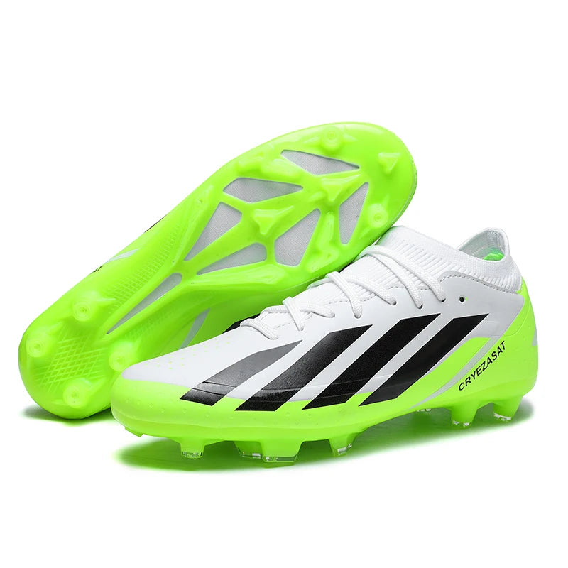New Men Football Boots Sport Boys Soccer Shoes Cleats Long Spikes Outdoor Non Slip Adult Training Breathable Match Comfortable