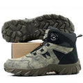 Rotating Button Safety Boots Men Outdoor Tactical Boots Indestructible Shoes Puncture-Proof Work Boots Steel Toe Shoes Sneakers