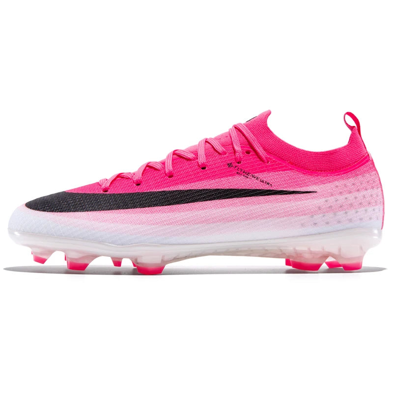 Pink Mens Football Boots FG Boys Training Studded Fast Soccer Cleats Youth Outdoor Lawn Non Slip Football Shoes Man 35-45