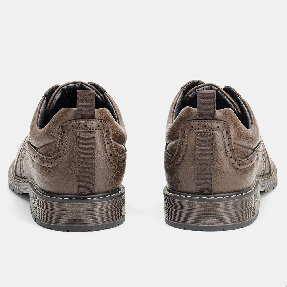 Men Casual Shoes Fashion Brand Comfortable 2025 Leather Shoes#KD826