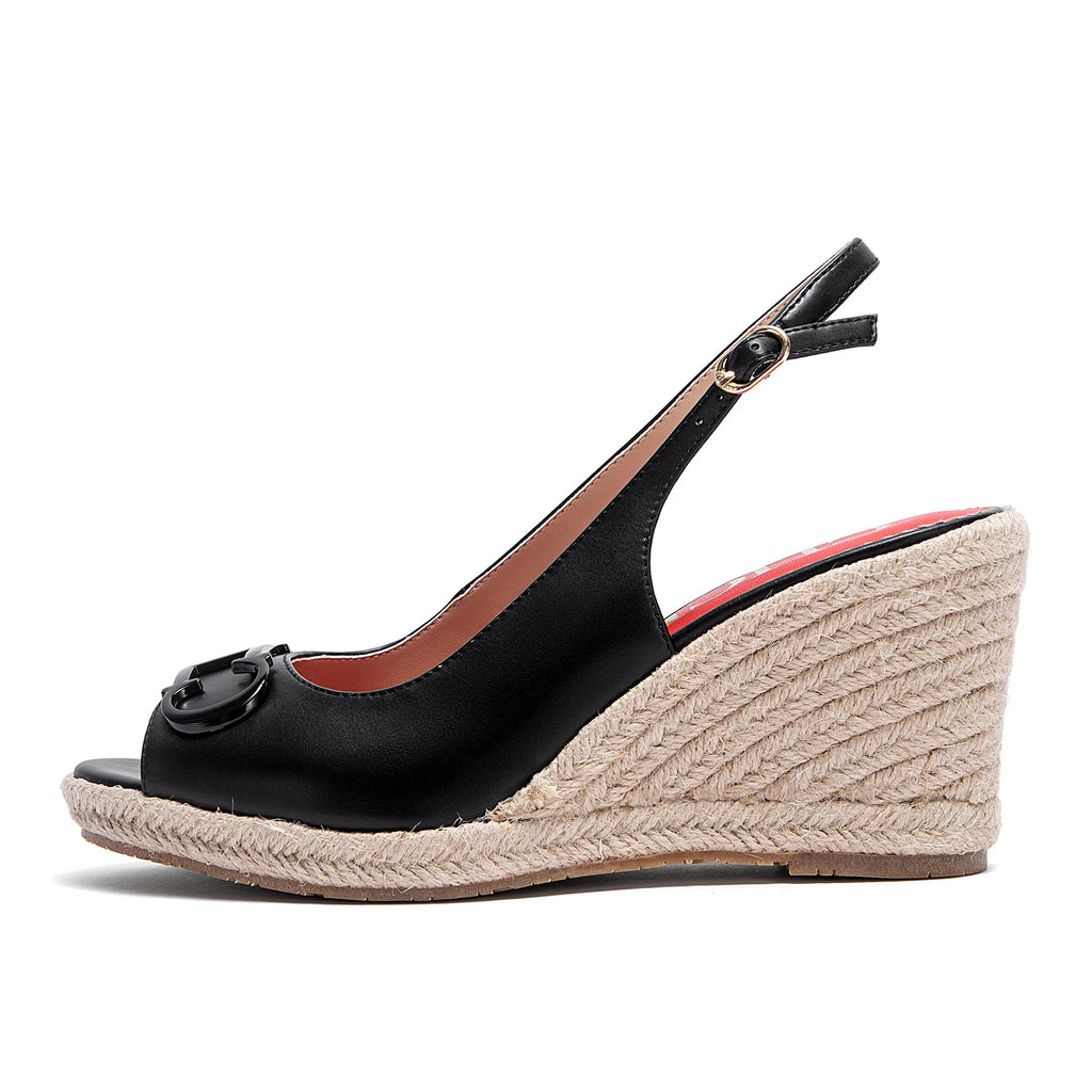 CHCH Women's Sandals Summer New Wedge Fish Mouth High Heel Open Toe Platform Summer Formal Shoes 8.5cm