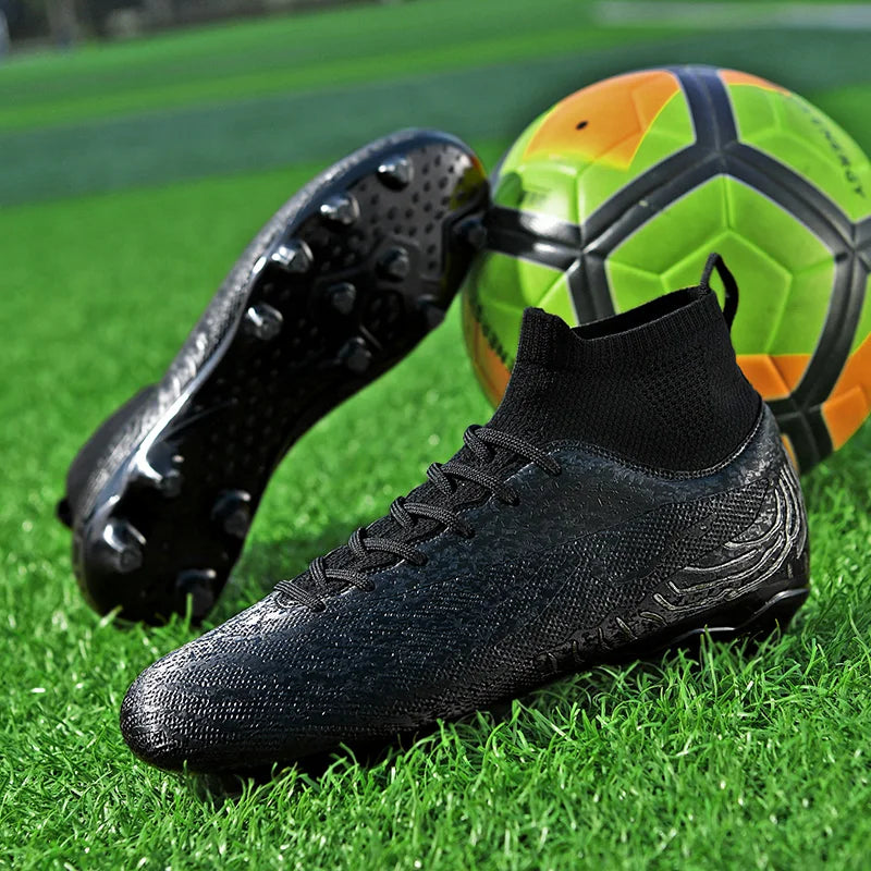 Men/Women Professional Soccer Cleats Anti-slip FG Studded Football Boots Breathable Training Shoes