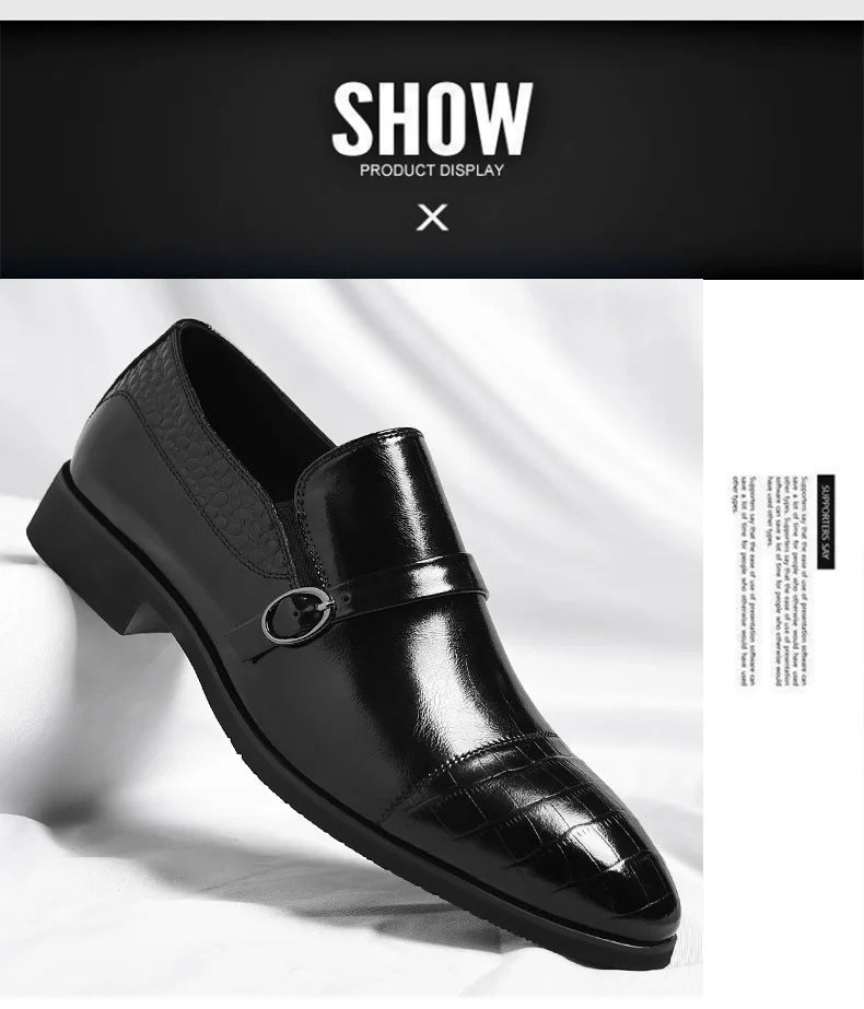 Designer Cow Leather Elegant Shoes Man Summer Autumn Business Casual Wedding Shoes Male British Style Fashion Dress Shoe Man