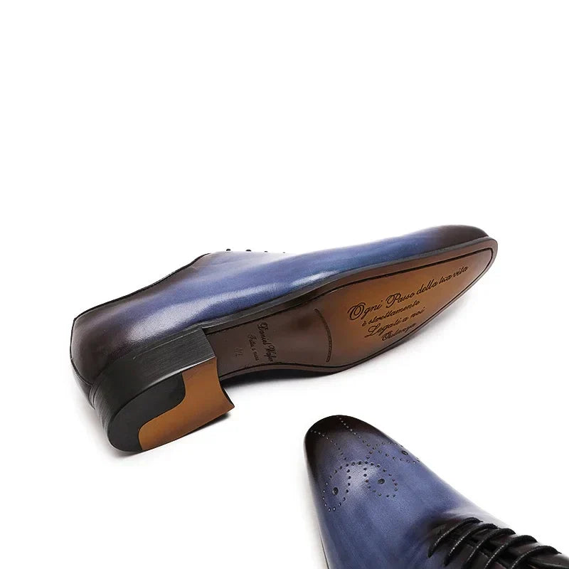 Mens Oxford Genuine Leather Shoes Whole Cut Fashion Pointed Toe Lace-up Formal Business Wedding Dress Shoes for men