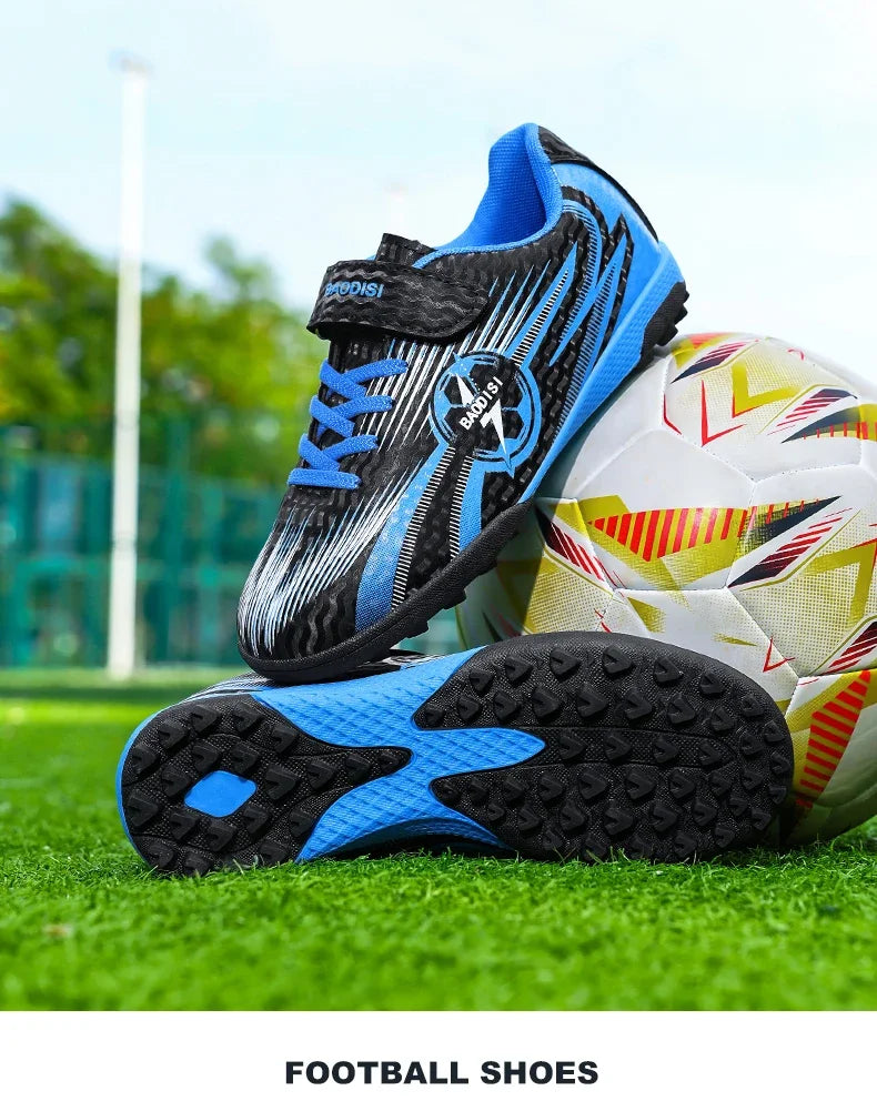 Youth Kids Professional Soccer Cleats Football Boots Non Slip Breathable Lightweight Training Shoes Boys Girls Match Sneakers