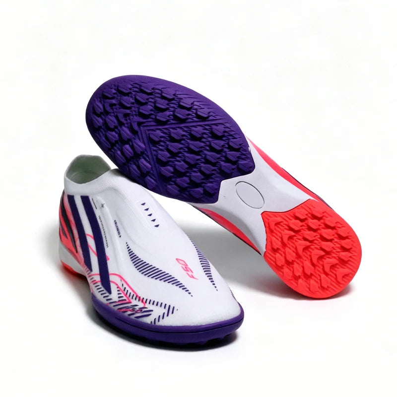 NEW Without-lace Mens Soccer Shoes Boys Training Non-Slip Turf Soccer Cleats TF/FG Football Sneakers Chuteira Campo 35-45