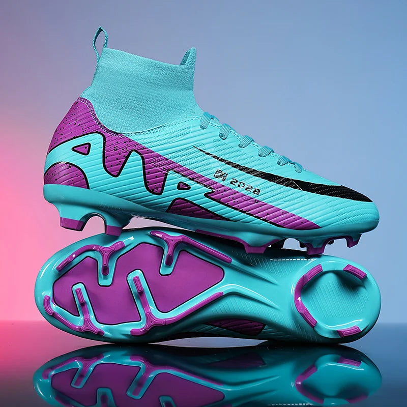 Fashion Pink Soccer Boots Men Professional Lightweight Sock Men's Football Shoe Outdoor Non-slip Original Football Boot Sneakers