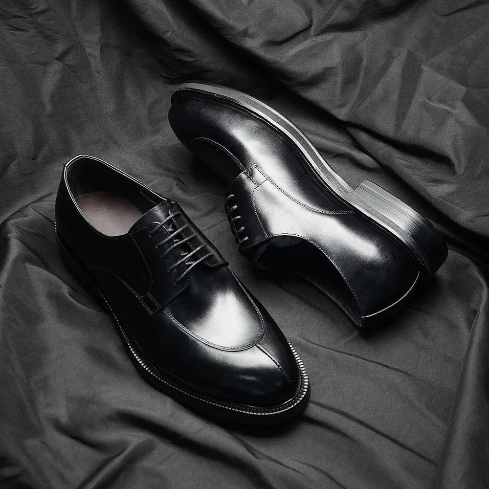 Luxury Handmade Wedding Party Men's Dress Shoes Cow Genuine Leather Lace-up Oxfords Derby Formal Business Social Male Footwear