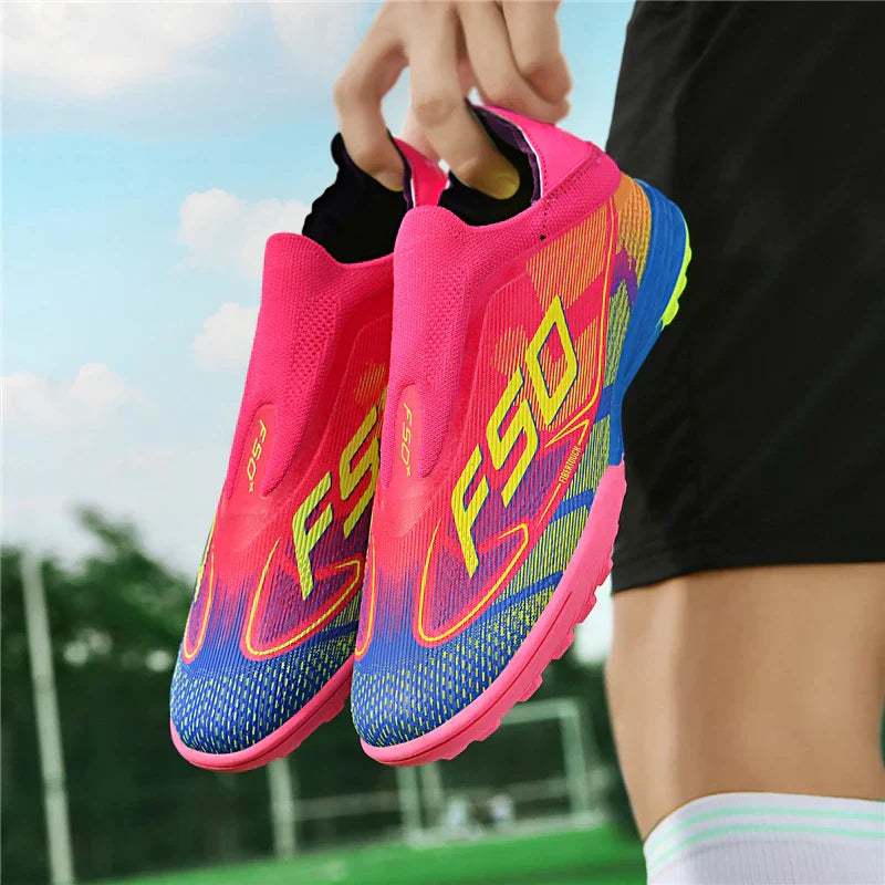 New Men Football Boots Outdoor High-top Soccer Shoes Cleats Hot-selling Grass Match Indoor Sneakers Non-Slip High-quality