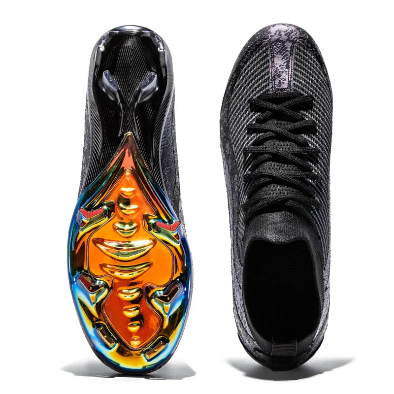 Men's Sports Football Shoes Fg/Ag Long Nail Adult Artificial Grassland Durable Training Specific Shoes High-Tops Non Slip Shoes