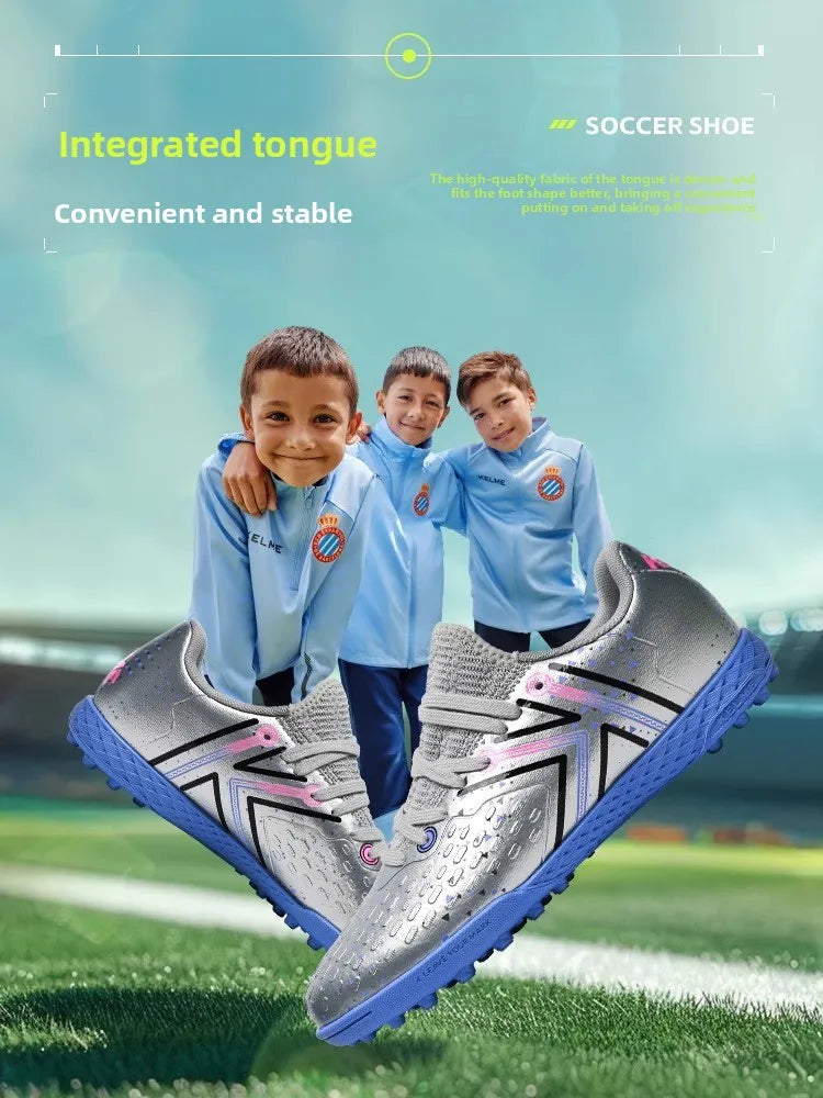 Kelme Children's Football Shoes Professional Competition Training Football Shoes Tf Broken Nail Youth Football Boots