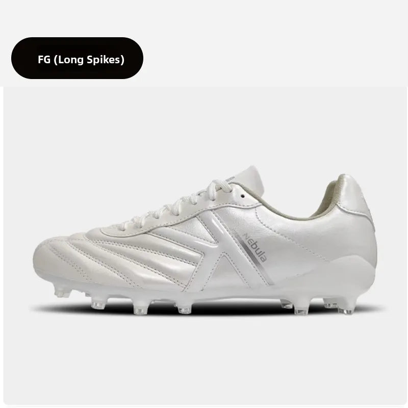 Football Shoes Star Nebula Special White Sports Shoes TF Spike FG Long Spike AG Short Spike Low Top Breathable Leather