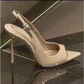 Sexy Thin High Heel Women Sandals Fashion Ankle Strap Singbacks Mules Shoes Summer Elegant Wedding Dress Sandalias Shoes