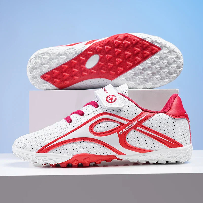 Kids Soccer Shoes Boys Grils Football Boots Non-Slip Training Indoor Outdoor Unisex Athletic Shoes Breathable Ultralight Sports