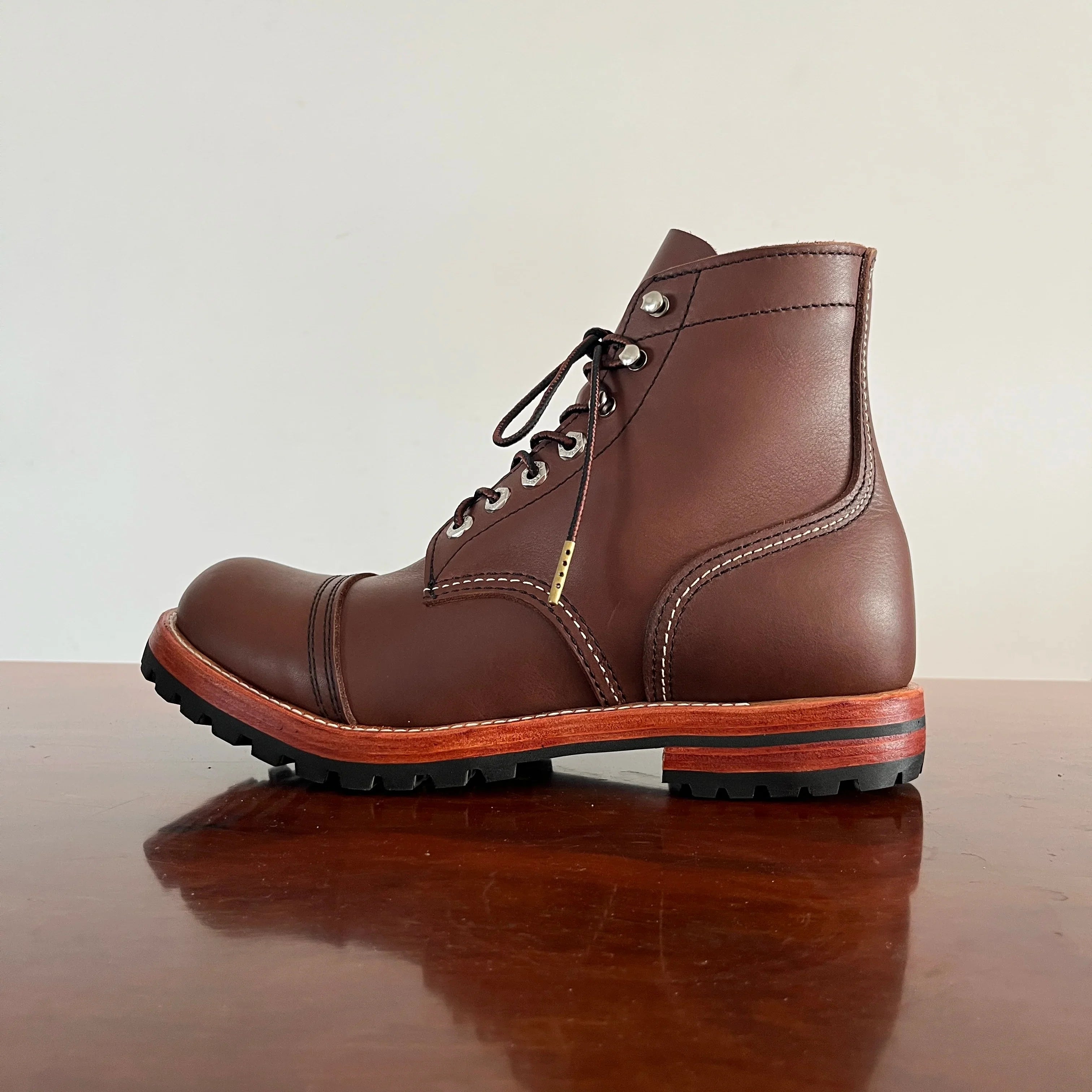 AL812  RockCanRoll Super Quality Genuine Italian Cowhide Leather Handmade Durable Goodyear Welted Boots