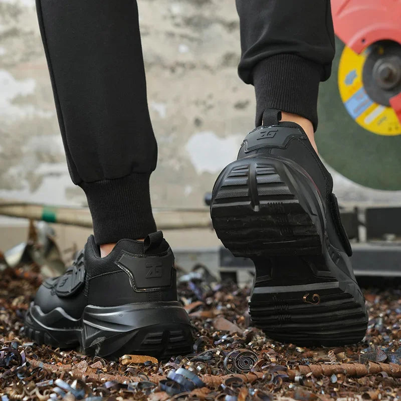 Black New 2024 Fashion Plastic Toe Safety Work Shoes Indestructible Insulation 6KV Labor Protective Boots Sneakers Male Footwear