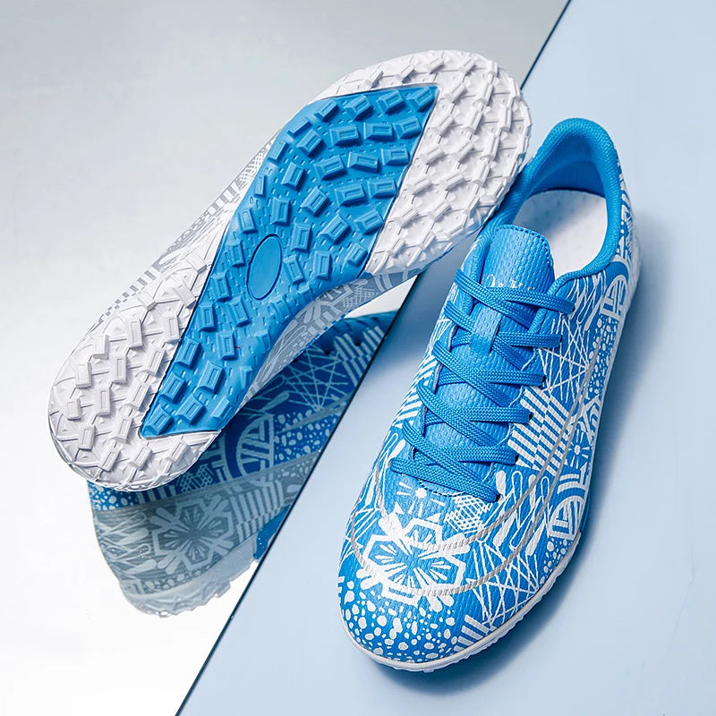 Low Top Men TF Turf Soccer Cleats, Ultra Light Breathable Comfort Shoes for Outdoor Football Match
