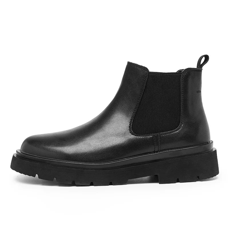 Unisex Chelsea Boots Breathable Lining Soft Cushion Vintage Elastic Ankle Boots For Business Casual Lightweight Comfort