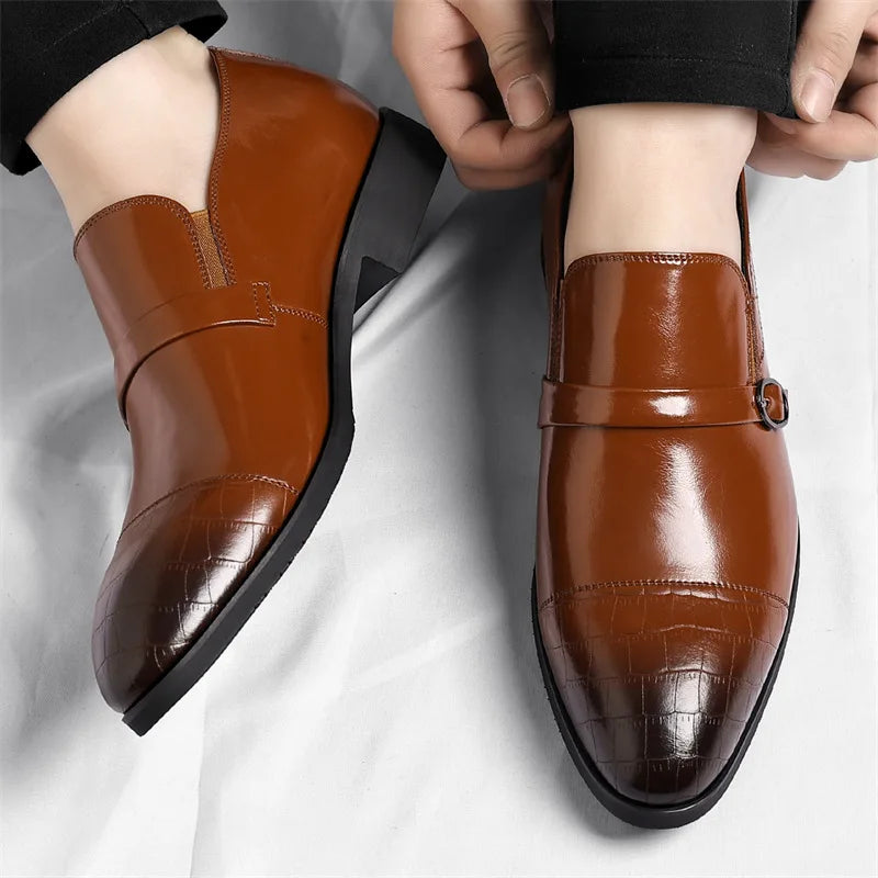 Designer Cow Leather Elegant Shoes Man Summer Autumn Business Casual Wedding Shoes Male British Style Fashion Dress Shoe Man