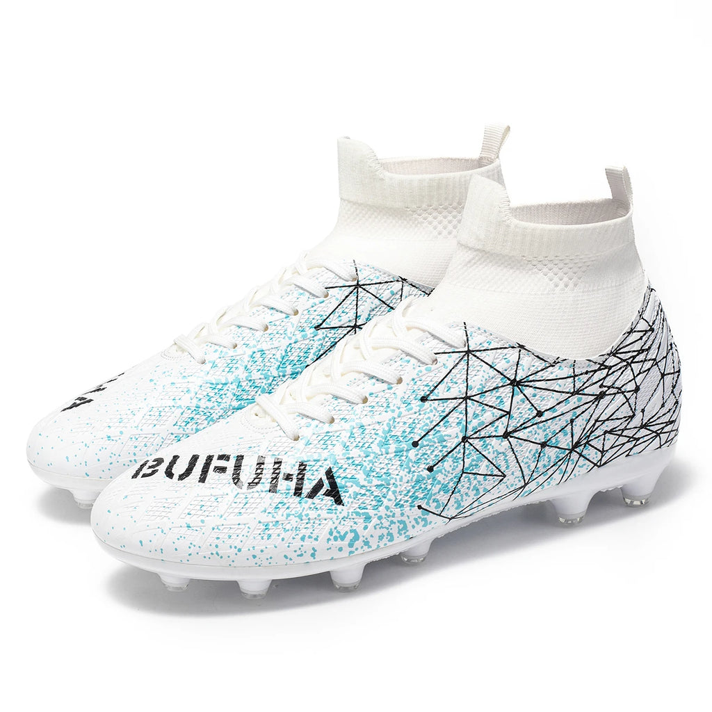 AG FG Professional football shoes Lightweight PU Composite Fabric TPU Wearproof Sole Non-slip Unisex Outdoor Sports Footwear