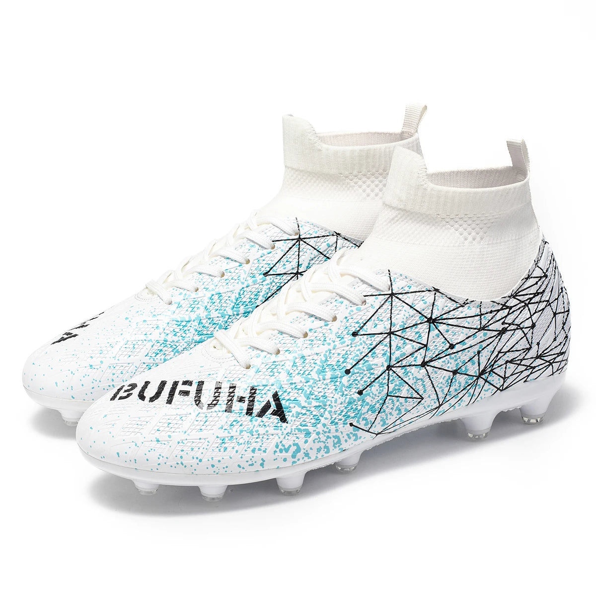 AG FG Professional football shoes Lightweight PU Composite Fabric TPU Wearproof Sole Non-slip Unisex Outdoor Sports Footwear