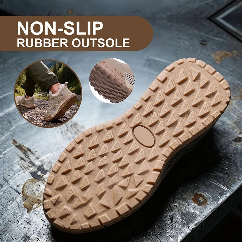 Indestructible Safety Boots  Summer Safety Shoes Men Big Mesh Breathable Steel Toe Work Shoes Security Protection Work Sneakers