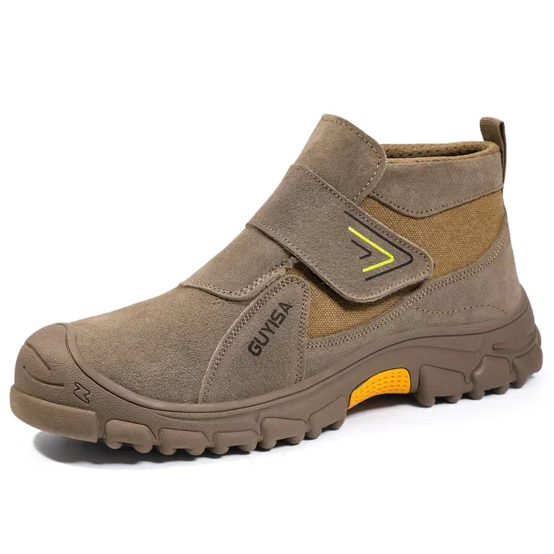 Anti Scald Welding Work Shoes Anti-smash Anti-puncture Men and Women Safety Shoes Protective Boots Wear Resistant Suede Shoes