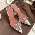34-45 PVC Transparent Crystal Shoes 2026 Summer New Pointed Odd Heel Shoes Stiletto Ladies Sun Decoration Wild Fairy Shoes