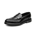 Men's Classic Leather Casual Shoes With Anti-Slip Thick Sole  Outdoor Walking Shoe  Pointed  Toe Comfortable And Durable Loafers