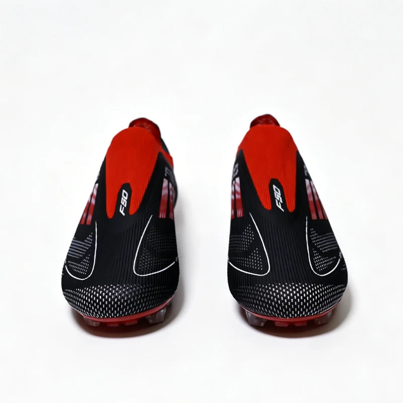 2712 Without-lace F50+ Mens Soccer Shoes Boys Training Non-Slip Turf Soccer Cleats TF/FG Football Sneakers Chuteira Campo 35-45