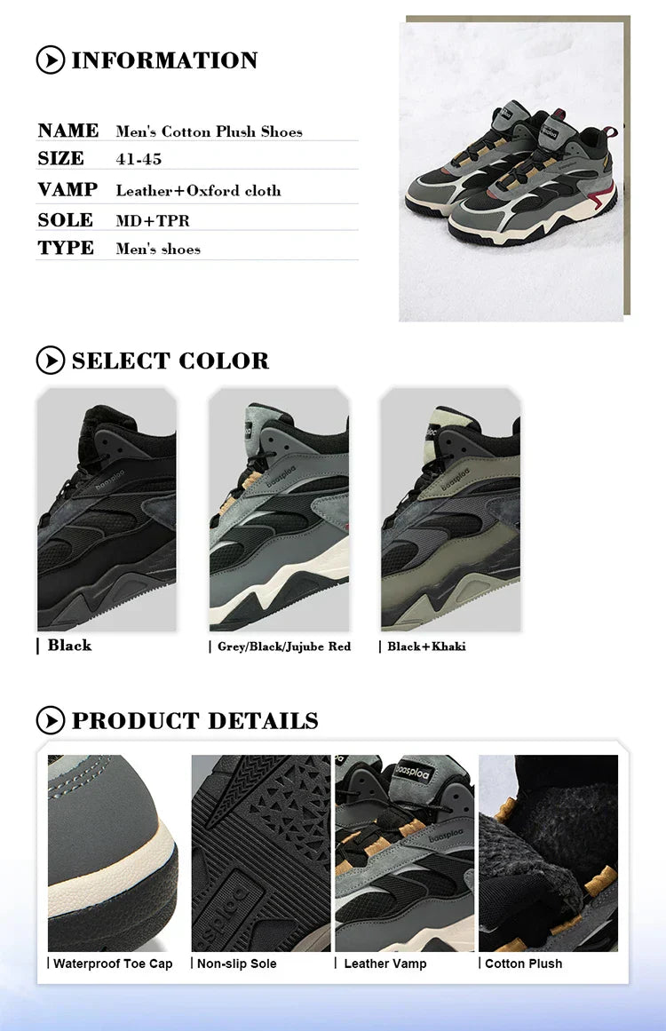 New Men's Shoes Outdoors Walking Sneakers Waterproof Shoes Comfort Tenis for Men Non-Slip