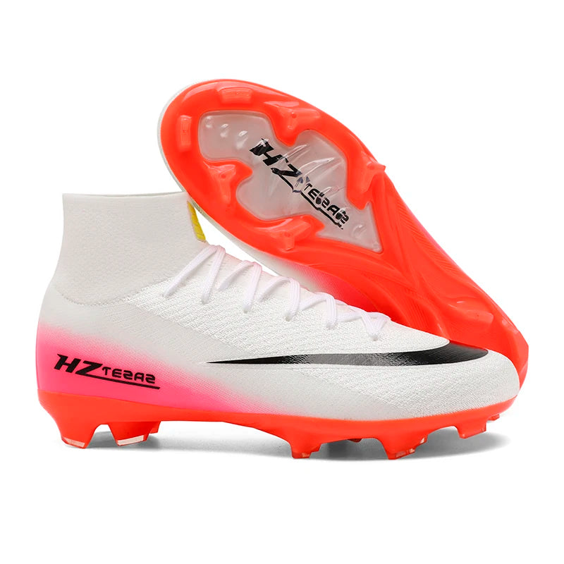 New High Quality Mens Soccer Shoes TF/FG Training Football Boots Sneakers Ultralight Non-Slip Turf Soccer Cleats Chuteira Campo