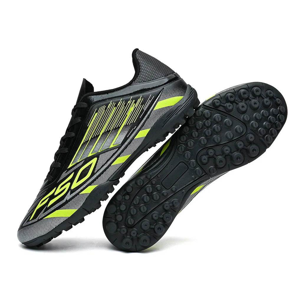 TF Soccer Cleats Men Women Kids PU Synthetic Upper Rubber Outsole Wear-resistant Non-slip Training Shoes
