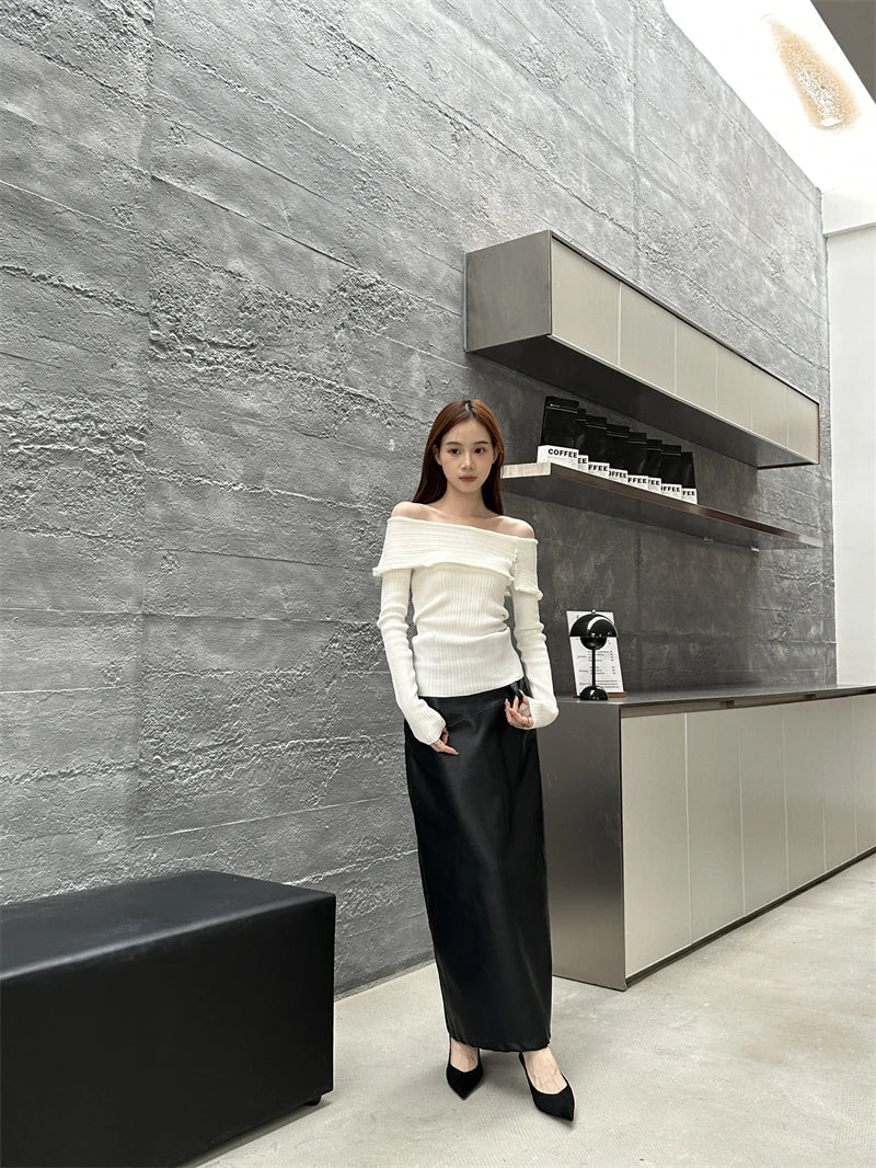 2024 Autumn Pointed Toe Women Sexy Shallow Slip On Pumps Shoes Fashion Thin High Heel Ladies Elegant Dress Shoes Mujer