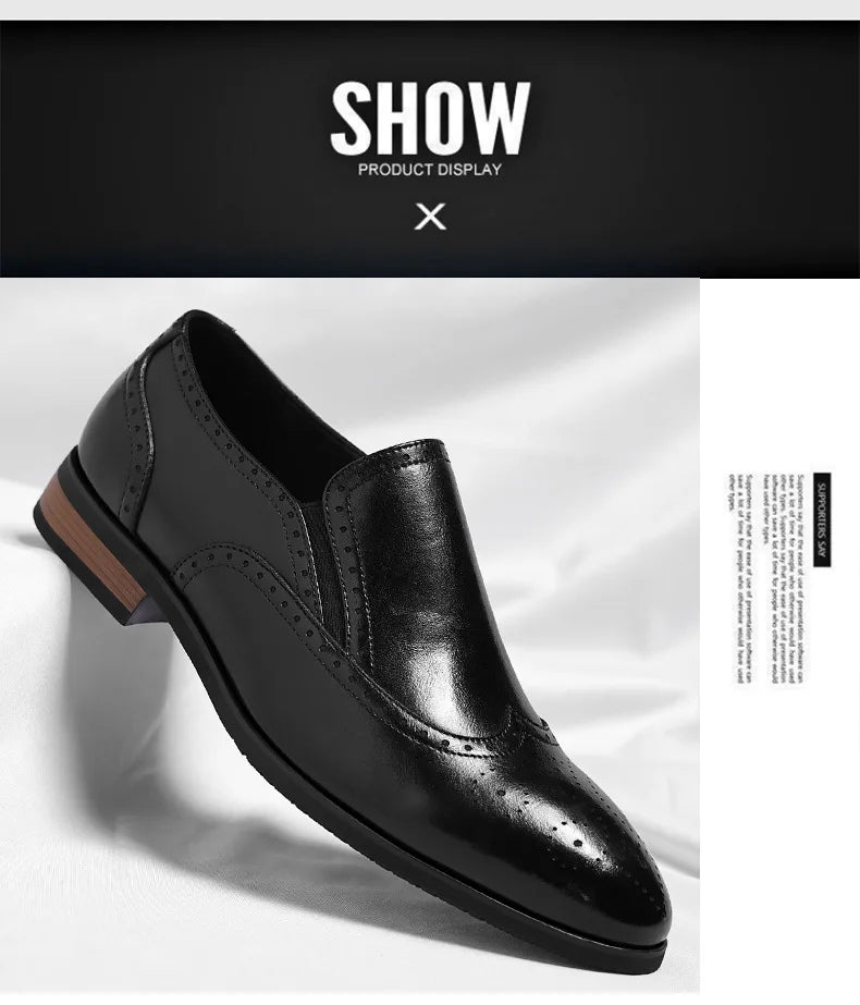 Big Size New Dress Shoes for Men Summer Autumn Business Casual Shoes Male Fashion Solid Color Wedding Elegant Shoes Man