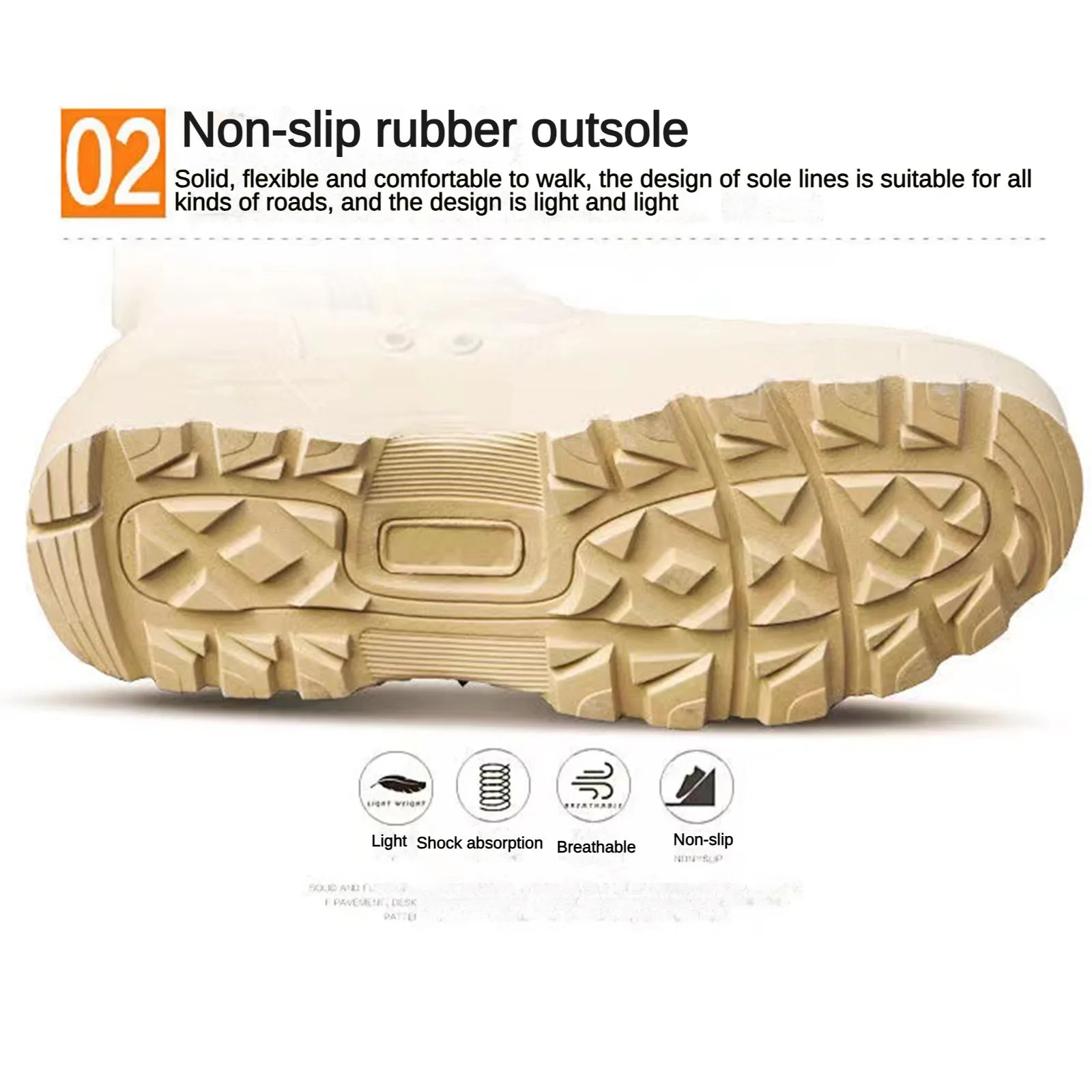 High-Performance Tactical Boots for Men Black Waterproof Outdoor Hiking Boots Anti-Slip Military Boots