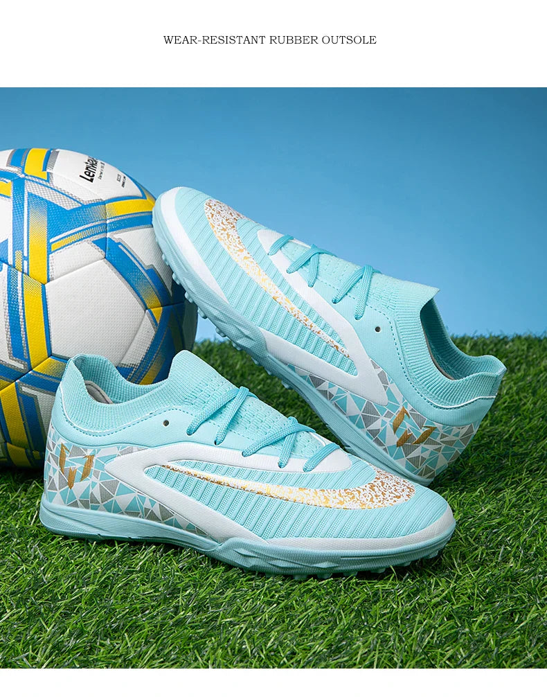 New Kid Match Boys Soccer Shoes Comfortable Outdoor Match Professional Football Boots Sneakers Non-Slip Sports Shoes Unisex
