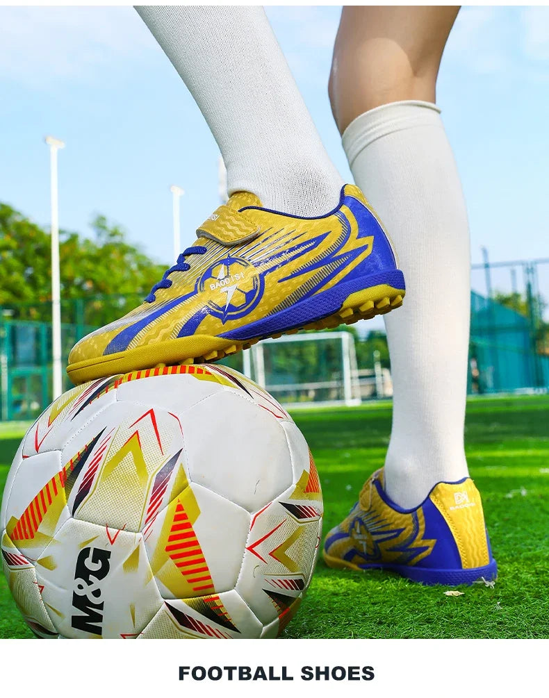Youth Kids Professional Soccer Cleats Football Boots Non Slip Breathable Lightweight Training Shoes Boys Girls Match Sneakers