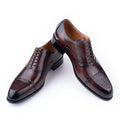 Classic Brogue Shoe Men's Business Suits Matches New Style Genuine Cowhide Handmade Formal Office Wedding Party Mans Dress Shoes