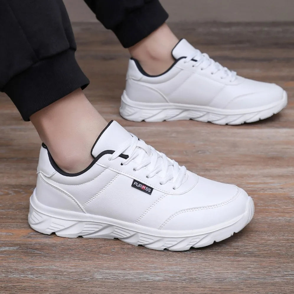 New Men's Sneakers Fashion Leather Men's Casual Shoes Outdoor Jogging Training Shoes High-Quality Comfortable Men's Shoes