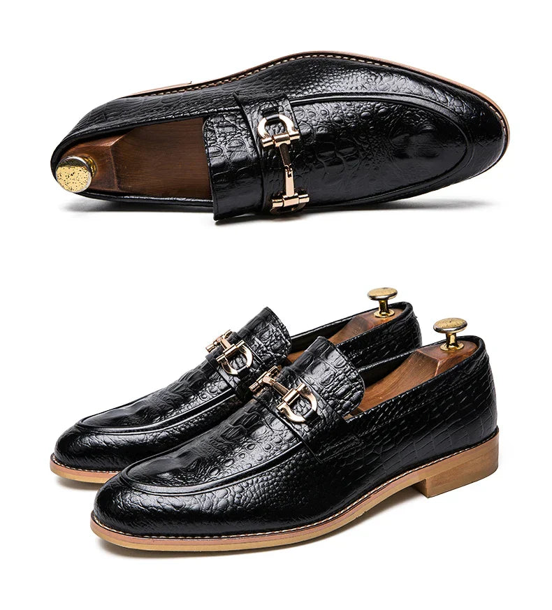 Trend Social Leather Shoes Men Wedding Party Office Leather Men's Dress Shoes  Classic Casual Business Shoes For Men Loafers