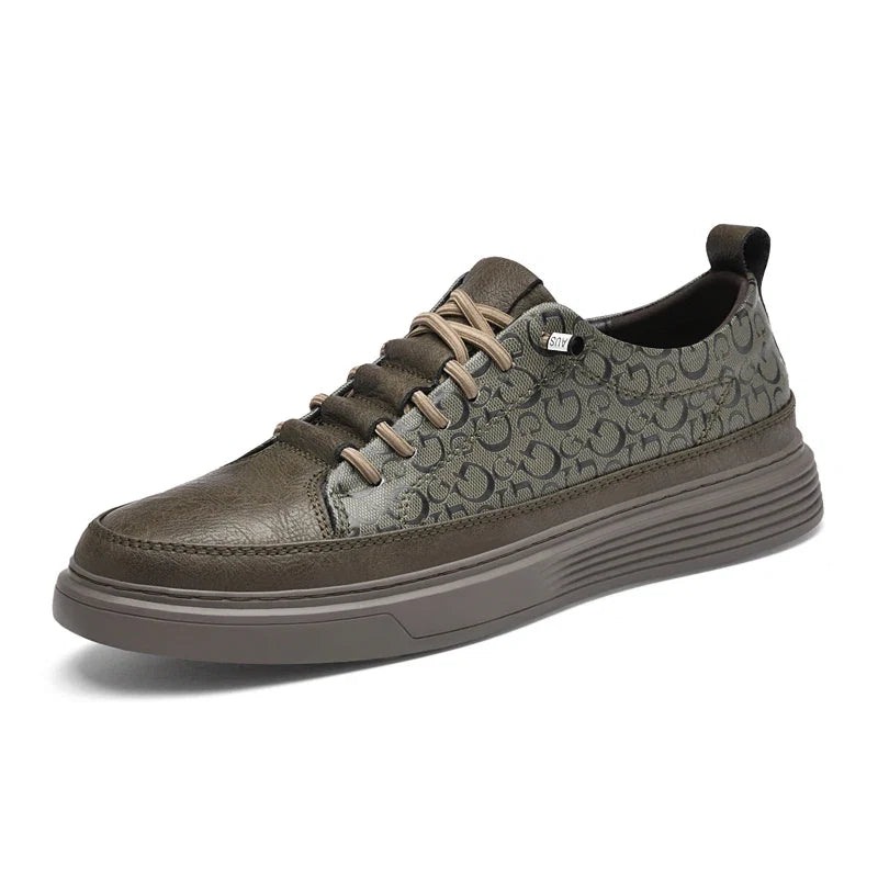Brand Men Skateboarding Shoes Leather Sneakers Fashion Luxury Shoes Flats Spring Autumn Big Size 46 47