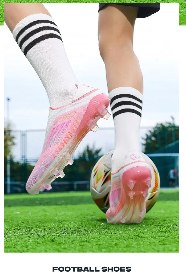 Men Soccer Shoes Training TF Football Boots Futsal Ultralight Match Long Spikes Breathable Indoor Sneakers Cleats Drop Shipping