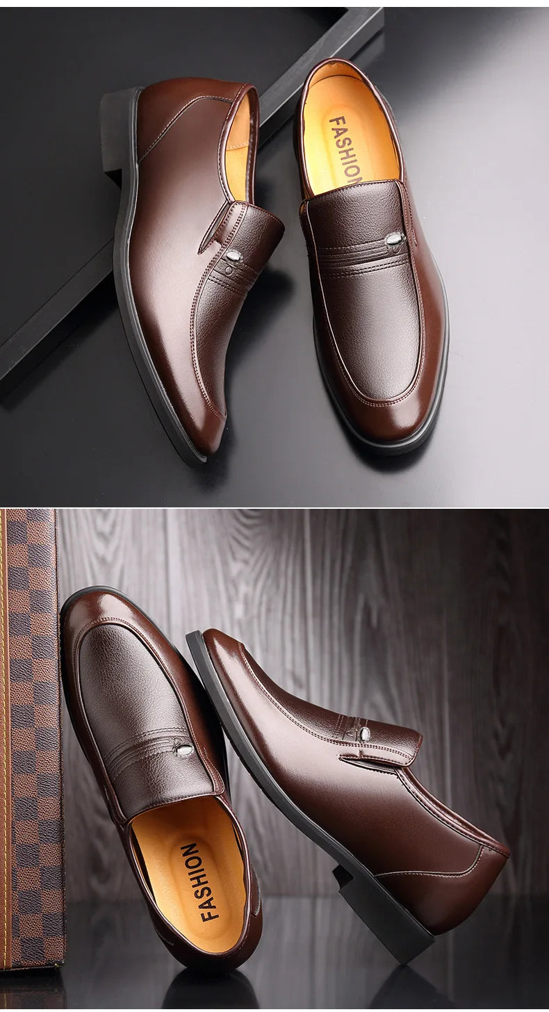 Autumn Increased 6 Cm Men Formal Shoes Hidden Heel Men's Wedding Oxfords Heighten Tall Male Dress Leather Footwear