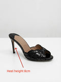 2026 New Gold Pineapple Sexy Rhinestone Fine High Heel Sandals Women's Outdoor Wear Glamorous Lady Executive Plus Size Slippers