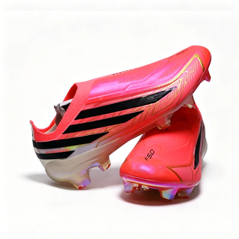 2026-F50 Without-lace Mens Soccer Shoes Breathable Non-Slip Turf Soccer Cleats Boys TF/FG Training Football Boots Chuteira Campo